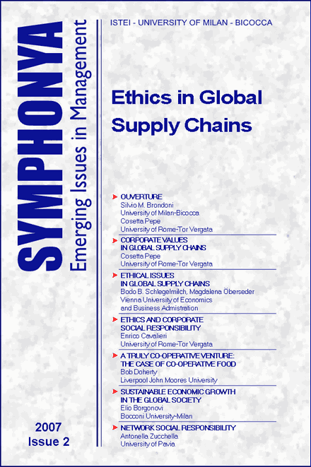 					View No. 2 (2007): Ethics in Global Supply Chains
				
