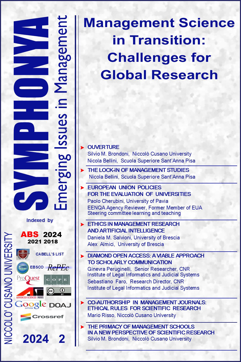 					View No. 2 (2024): Management Science in Transition: Challenges for Global Research
				